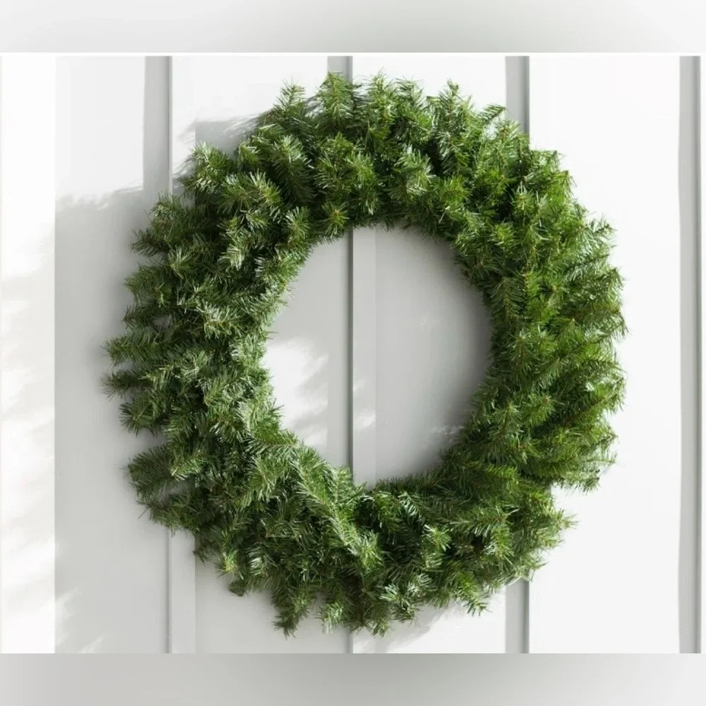 Artificial Canadian Pine Wreath Unlit Set of 2, 20”
